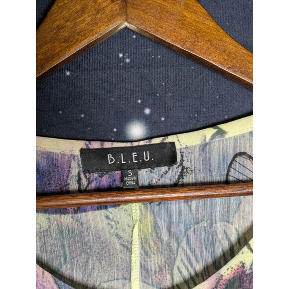 Abstract Butterfly Floral Poncho Top Size Small Artistic Festival Fairy Ethereal - Picture 6 of 9